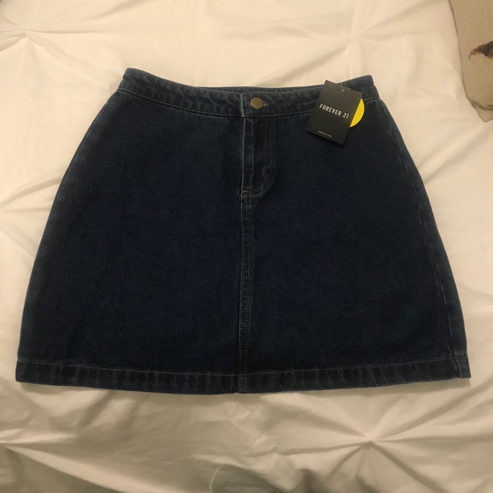 BRAND NEW DARK WASH JEAN SKIRT